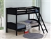 Littleton Twin Twin Bunk Bed in Black Finish by Coaster - 405053BLK