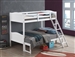 Littleton Twin Full Bunk Bed in White Finish by Coaster - 405054WHT