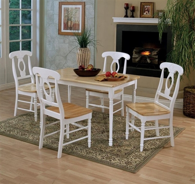Country 5 Piece Dining Set in Two Tone Finish by Coaster - 4147