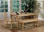 6 Piece Windsor Dining Set in Natural Finish by Coaster - 4361