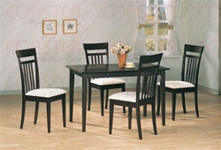 5 Piece Dining Set in Dark Cappuccino Finish by Coaster - 4430