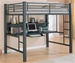 Avalon Full Workstation Loft Bed in Black Matted Finish by Coaster - 460023