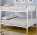 Morgan Full Full Bunk Bed in White Finish by Coaster - 460056W