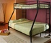 Hayward Twin/Full Bunk Bed in Black Finish by Coaster - 460062B