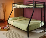 Hayward Twin/Full Bunk Bed in Black Finish by Coaster - 460062B
