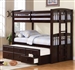 Kensington Twin/Twin Bunk Bed in Cappuccino Finish by Coaster - 460071