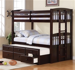 Kensington Twin/Twin Bunk Bed in Cappuccino Finish by Coaster - 460071