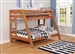 Wrangle Hill Twin Over Full Bunk Bed in Amber Wash Finish by Coaster - 460093