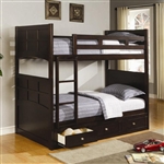 Jasper Twin/Twin Bunk Bed in Cappuccino Finish by Coaster - 460136