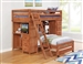 Wrangle Hill Twin/Twin Workstation Loft Bed in Amber Wash Finish by Coaster - 460141