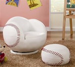 Small Baseball Chair and Ottoman by Coaster - 460177