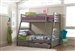 Ashton Storage Twin Full Bunk Bed in Grey Finish by Coaster - 460182