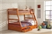 Ashton Storage Twin Full Bunk Bed in Honey Finish by Coaster - 460183