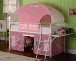 Sweetheart Pink Tent Bunk Bed by Coaster - 460202