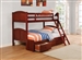 Parker Twin over Full Bunk Bed in Chestnut Finish by Coaster - 460212