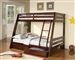 Hawkins Twin Over Full Bunk Bed in Medium Brown Finish by Coaster - 460228