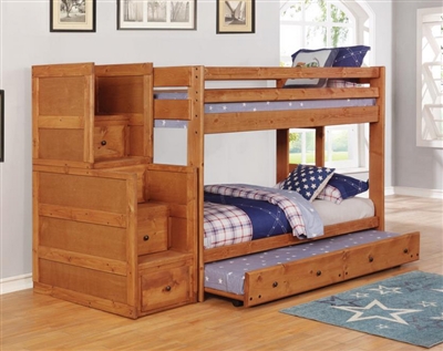 Wrangle Hill Twin Over Bunk Bed 3, Young Pioneer Twin Full Bunk Bed