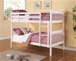 Chapman Twin Twin Bunk Bed in White Finish by Coaster - 460244