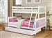 Chapman Twin Full Bunk Bed in White Finish by Coaster - 460260