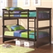 Miles Twin Twin Bunk Bed in Cappuccino Finish by Coaster - 460266