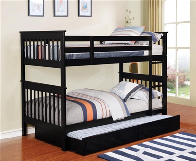 Chapman Full Full Bunk Bed in Black Finish by Coaster - 460359