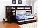 Dublin Twin Over Full Bunk Bed in Cappuccino Finish by Coaster - 460366