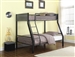 Meyers Twin Full Bunk Bed in Black and Gunmetal Finish by Coaster - 460391