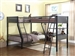 Meyers Triple Twin Full Bunk Workstation Loft Bed in Black and Gunmetal Finish by Coaster - 460391-L
