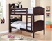 Parker Twin Twin Bookcase Bunk Bed in Cappuccino Finish by Coaster - 460442