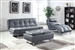 Dilleston Sofa Bed in Grey Leatherette Upholstery by Coaster - 500096