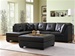 Darie Black Leather Sectional by Coaster - 500606