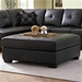 Darie Black Leather Ottoman by Coaster - 500607