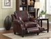 Princeton Leather Push Back Recliner by Coaster - 500663