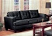 Samuel Black Leatherette Sofa by Coaster - 501681