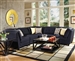 Keaton 5 Piece Sectional in Midnight Fabric by Coaster - 503451