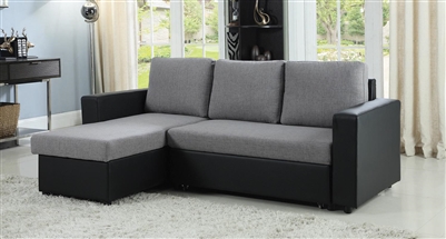 Everly Reversible Sectional Sleeper in Two Tone Fabric by Coaster - 503929