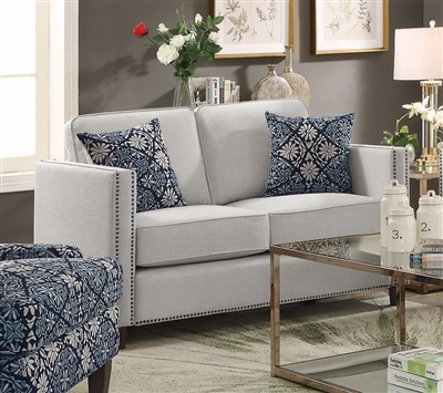 Coltrane Loveseat in Putty Woven Fabric by Coaster - 506252