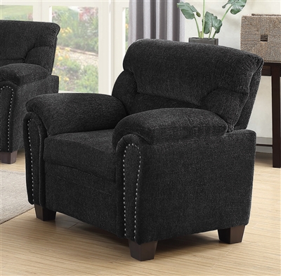 Clemintine Chair in Graphite Chenille Upholstery by Coaster - 506576
