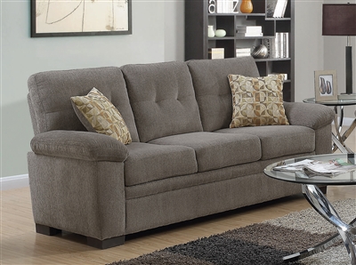 Fairbairn Sofa in Oatmeal Chenille Upholstery by Coaster - 506581