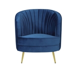 Sophia Chair in Blue Velvet by Coaster - 506863