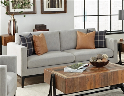 Asherton Sofa in Light Grey Woven Fabric by Coaster - 508481