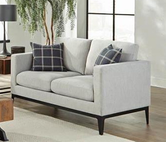 Apperson Loveseat in Light Grey Woven Fabric by Coaster - 508682