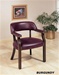 Burgundy Vinyl Guest Chair in Cappuccino Finish by Coaster - 511B