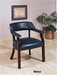 Navy Vinyl Guest Chair in Mahogany Finish by Coaster - 511N