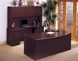 Sandoval 3 Piece Home Office Executive Set in Mahogany Finish by Coaster - 540DFP-3