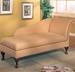 Neutral Creamy Tan Microfiber Chaise Lounge with Flip Open Seat by Coaster - 550058