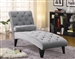 Gray Velour Accent Chaise by Coaster - 550067