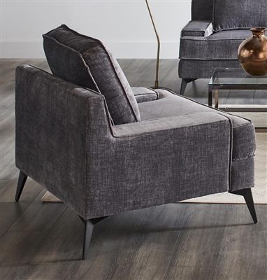 Mattie Chair in Charcoal Grey Velvet by Coaster - 550943