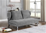Vera Upholstered Sofa Bed in Grey Corduroy Fabric by Coaster - 551074