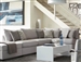 Charlotte 4 Piece Sectional in Grey Fabric Upholstery by Coaster - 551221-4